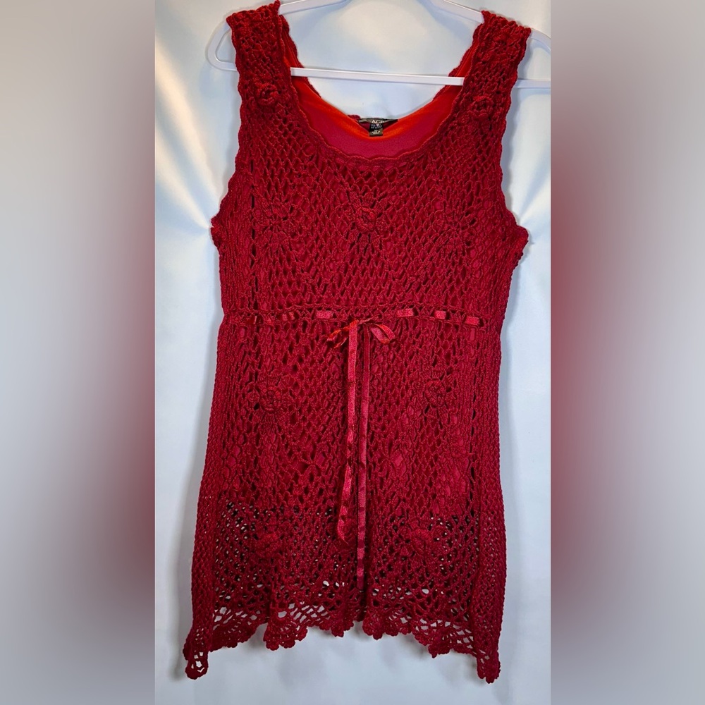 AGB Crochet Sleeveless Top Women’s Size XL